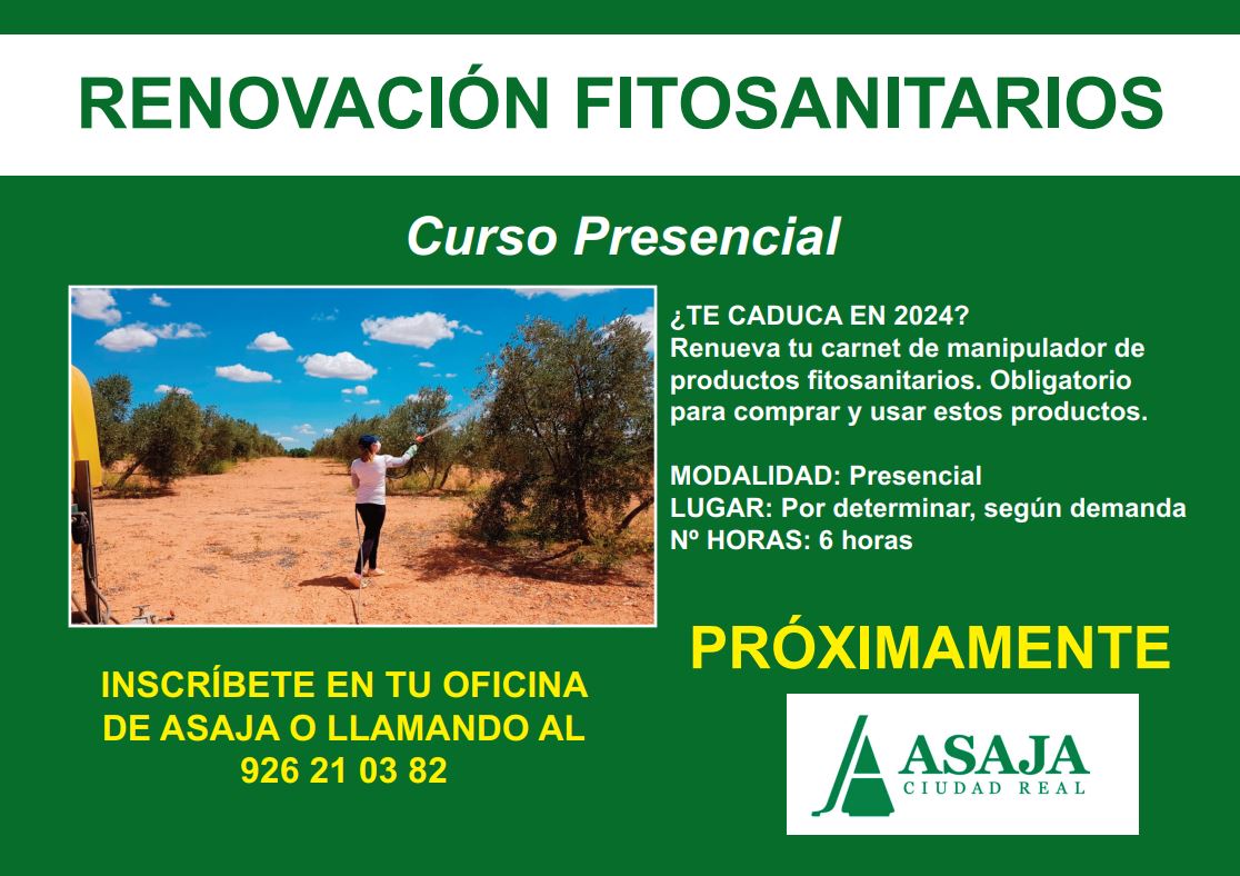 Renovación del carné de productos fitosanitarios