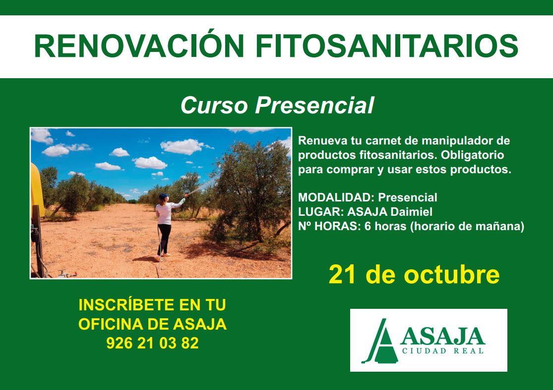 Renovación del carné de productos fitosanitarios